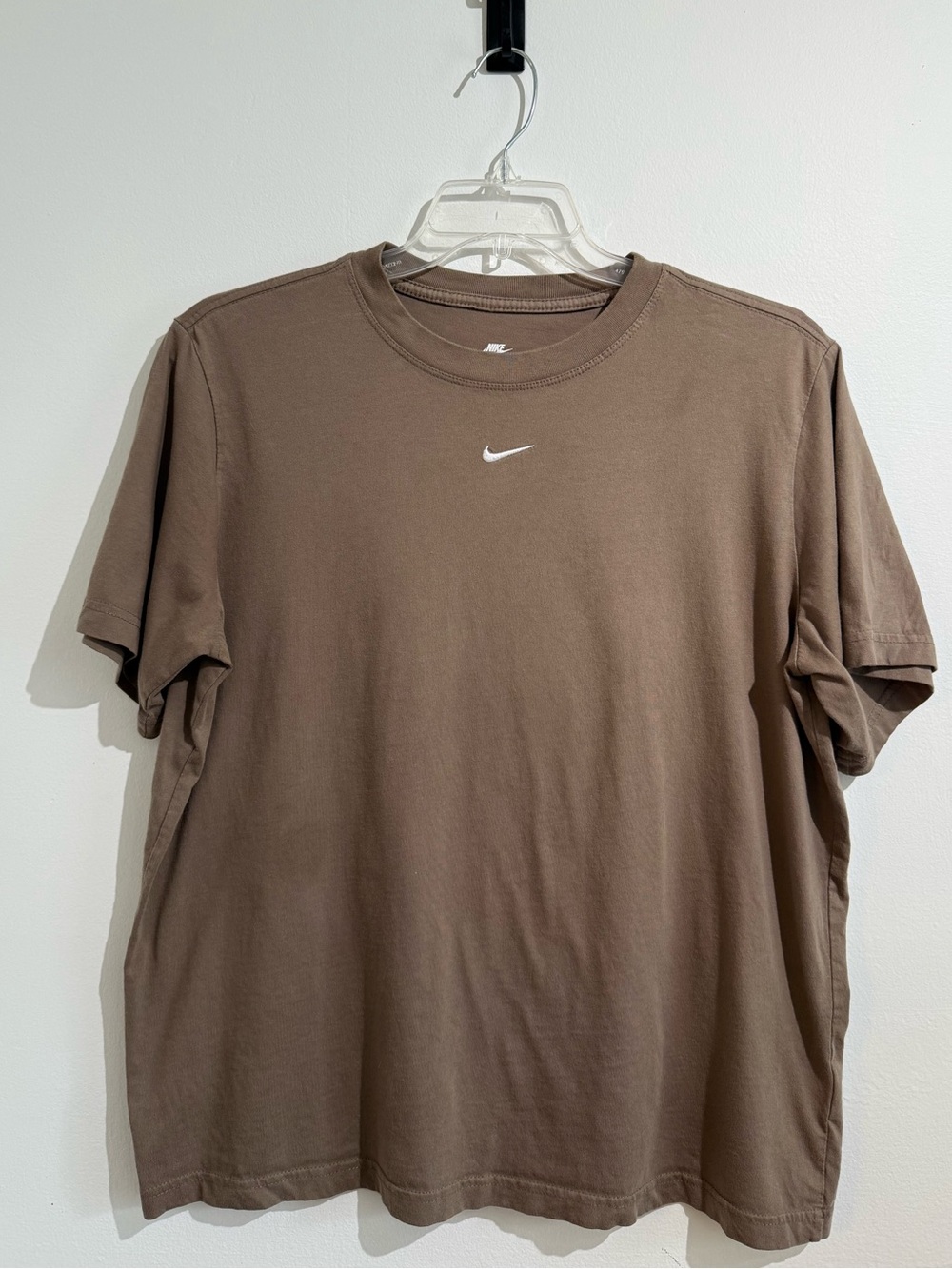 Nike Women’s Brown Mini Swoosh T-Shirt Neutral Mocha Tee